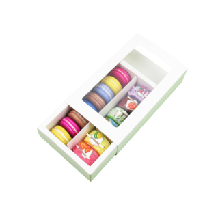 Cina all'ingrosso Macaron riciclato imballaggio scatola di <span class=keywords><strong>carta</strong></span> 12 pz Pack in bianco e <span class=keywords><strong>marrone</strong></span> <span class=keywords><strong>carta</strong></span> Kraft per cibo e feste in casa - Product Image 5