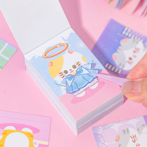 50 hojas por paquete de pegatinas de frijol vestido de gato de arroz hasta 2,0 Mini cuaderno portátil para niños decoración divertida para aliviar el estrés - Product Image 2