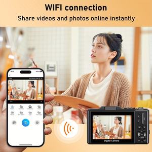 3 Polegada 180 ° Flip Screen 5K Câmera 75MP 18x Zoom Digital Autofoco Flash Suporte WIFI Controle Câmeras Digitais Compactas - Product Image 5