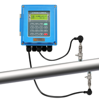 Débitmètre ultrasonique à pince Jingjie OEM DN15-DN6000 haute précision 1% pour liquides (eau, huile) numérique mural IP67