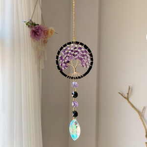 En gros Attrape-soleil en cristal Arbre de Vie suspendu, super artisanal, cristal de guérison - Product Image 4