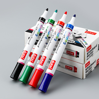 Fournitures scolaires de papeterie, marqueurs pour tableau blanc effaçables à sec et à l'eau, pointe de 2 mm, non toxiques, personnalisés, encre noire, lot de 10 stylos, boîte