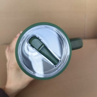 40oz Dubbelwandige Vacuüm Geïsoleerde RVS Tumbler met Kleurrijke Hendel en Deksel voor Aangepast Logo