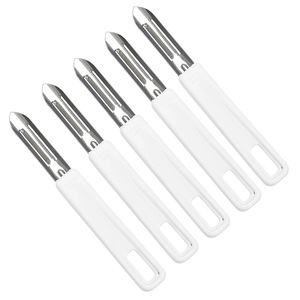 Éplucheur en acier inoxydable, éplucheur de fruits, éplucheur de patates douces, éplucheur multifonction à tête plate, éplucheur de melon, gadgets de cuisine - Product Image 4