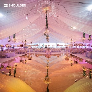 Elegante Tenda Bianca per Matrimoni Impermeabile in PVC con Telaio in Alluminio, Spaziosa Tenda per Feste con Illuminazione, Capacità 200 Ospiti, Montaggio Rapido - Product Image 4