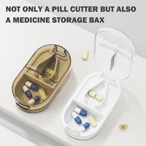 Mini coupe-tablette domestique portable répartiteurs et broyeurs de pilules un à deux avec étui de rangement en ABS - Product Image 5