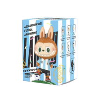 100% Original et Authentique pour Monster Popmart Labubu Série Football Argentine Boîte Mystère Équipe de Football PVC Monster Popmart Labubu