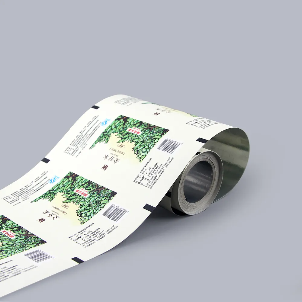 カスタムコーヒーティーフィルム包装ラミネートプラスチックアルミホイルPE包装フィルムロールポテトチップスラッピングフィルム包装用