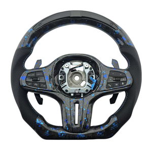 พวงมาลัยรถยนต์หนังแท้แบบเจาะรู คาร์บอนไฟเบอร์ฟอร์จ รุ่นใหม่มาแรง สำหรับ BMW G20 G30 G01 ซีรีส์ 3 ซีรีส์ 5 - Product Image 1