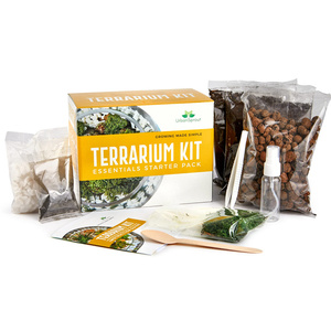 Juego de terrario para plantas de jardinería, incluye Cactus, tierra, musgo, grava y guía paso a paso - Product Image 1