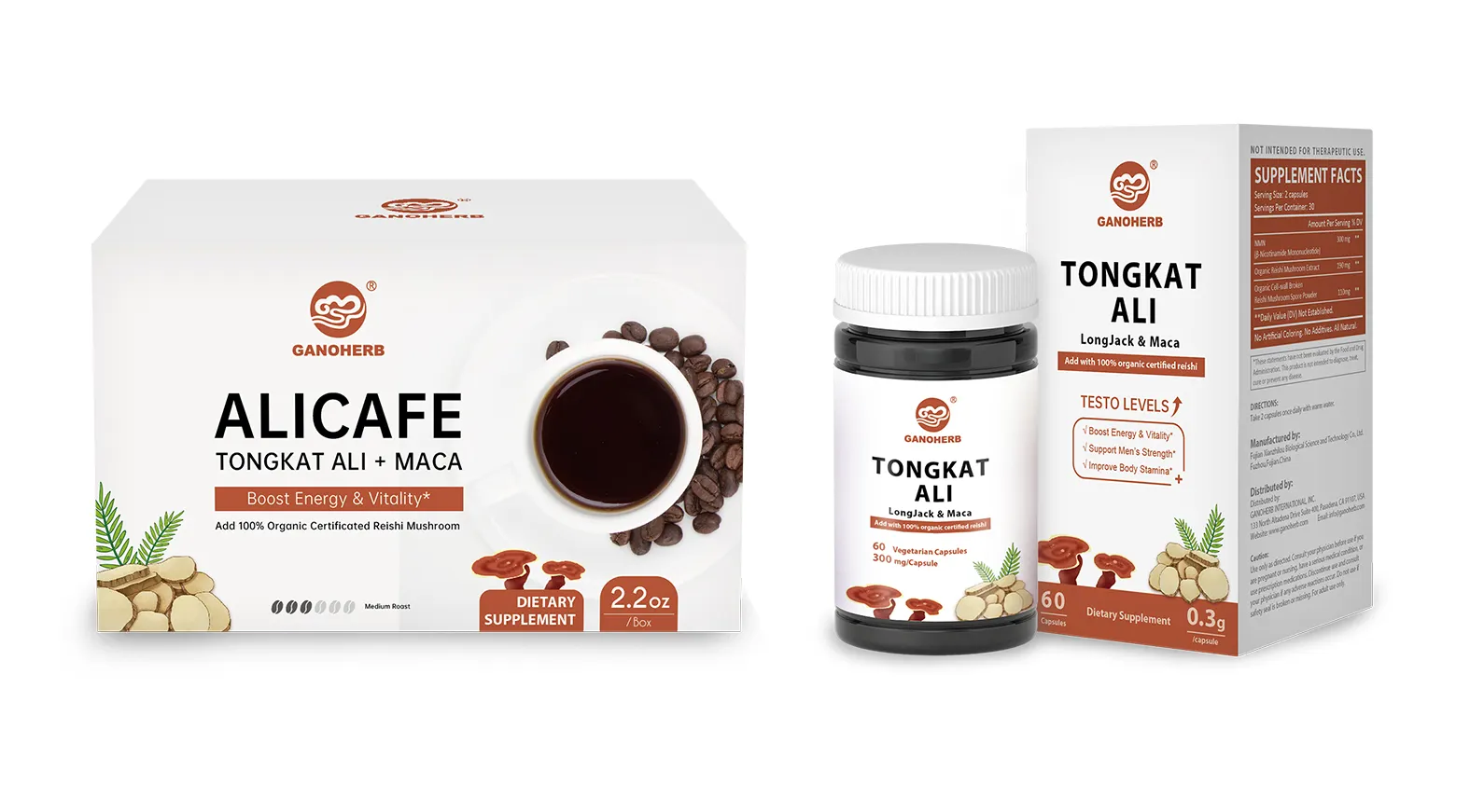 Maca kahve OEM adam güç Tongkat Ali kahve sağlıklı bitkisel erkekler için enerji çözünebilir kahve otlar lezzet