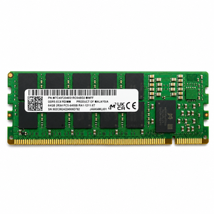 Módulo de Memoria para <span class=keywords><strong>Servidor</strong></span> DDR5-6400 ECC RDIMM de 64 GB, 2Rx4 PC5-51200, 288 Pines, 1.1 V, CL52, MTC40F2046S1RC64BD2 - Product Image 1