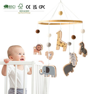 <span class=keywords><strong>Mobile</strong></span> de <span class=keywords><strong>lit</strong></span> bébé en bois Safari avec support de bras, fait main, animaux de la <span class=keywords><strong>jungle</strong></span>, support en bois de hêtre naturel pour chambre d'enfant - Product Image 1