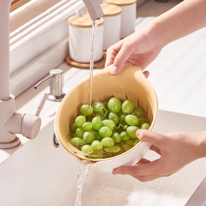 MONR 2-in-1 plastik mutfak için gıda saklama kabı meyve sebze temizleme makinesi yıkama süzgeç kaseler ayrılabilir enjeksiyon - Product Image 3