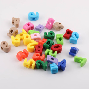 Cuentas acrílicas con números, agujero grande, colores mixtos, para hacer joyas, suministros para manualidades DIY - Product Image 2