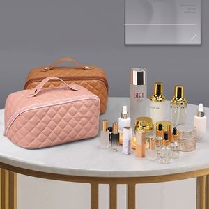 Trousse de Toilette de Voyage de Luxe en Cuir PU Grande Capacité pour Femmes et Filles, Étanche, pour Maquillage et Cosmétiques - Product Image 2