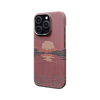 Étui de téléphone magnétique antichoc ultra-fin de luxe en fibre d'aramide véritable pour 15/16 Pro Max, design professionnel, moulé en interne