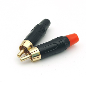 5,5mm chapado en oro soldadura recta RCA macho adaptador de enchufe de Audio conector de enchufe de altavoz - Product Image 2