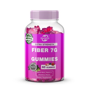 Vente chaude OEM - Personnalisable - Gummies à base de fibres pour adultes - 2 paquets (total 120 gummies) 7g de fibres par portion |   Extra fort - Product Image 1