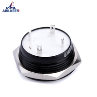 12/16/19/22mm interrupteur à bouton-poussoir en métal étanche bouton d'alimentation plat circulaire lumière LED interrupteur à bouton autobloquant 5v 12v 24v 220v
