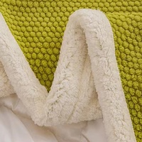 Sherpa Throw Blanket Queen Size, 500GSM Couverture épaisse chaude pour le jet Jacquard d'hiver pour le lit Couverture décorative douce et confortable