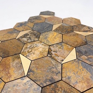 Fabricant professionnel fournisseur d'or mosaïque peler et coller les carreaux - Product Image 4