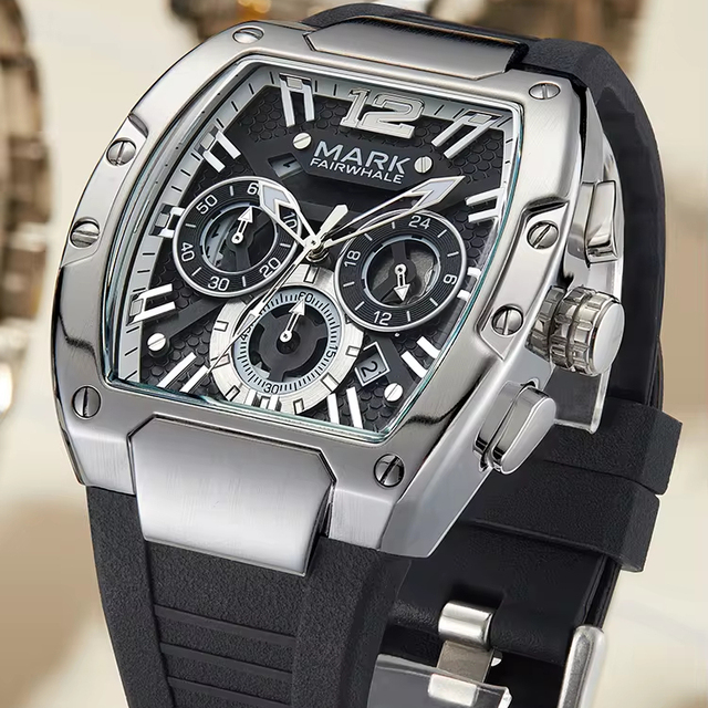 Mark Fairwhale Top Brand Watch Men Luxury Multifunctional Luminous Waterproof Sports Chronograph Quartz Watches FW-5950