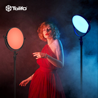 TOLIFO R-S60RGB Panneau annulaire portable 12 pouces à écran complet, lumière douce 80W, éclairage vidéo LED RGB pour le streaming, le cinéma, la photographie en studio