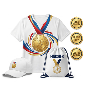 Set Regalo di Abbigliamento per Maratona Personalizzato con Logo in Grandi Quantità |   Tuta da Corsa ad Asciugatura Rapida per Eventi Sportivi Aziendali - Pacchetto Omaggio - Product Image 1
