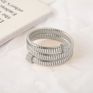 Nouvel ensemble collier ras-du-cou et bracelet <span class=keywords><strong>Eden</strong></span> Bouquet en alliage plaqué or 18 carats, anti-ternissement, avec zircon, style gypsy, idéal pour le bureau, les occasions professionnelles ou les mariages - Product Image 5