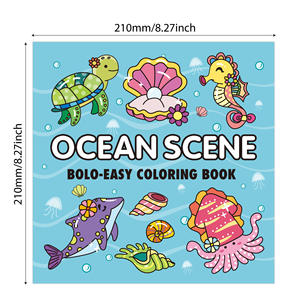 Livre de coloriage sur le thème de la mer et du monde océanique pour enfants, illustrations en papier de requins, dauphins, baleines, tortues, parfait pour les garçons et les filles - Product Image 4