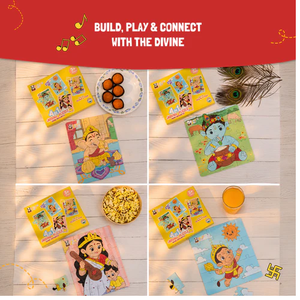 Rompecabezas 4 en 1, Favoritos Divinos, Juego Educativo para Niños, Tema Espiritual, Aprendizaje sobre Divinitades Hindúes, Colorido - Product Image 3