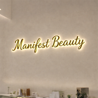 Enseigne LED 3D personnalisée rétroéclairée pour extérieur, panneau lumineux à lettres LED pour entreprise, enseigne publicitaire LED pour magasin