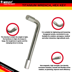 Llave hexagonal de titanio no magnética resistente a la corrosión con certificado WEDO GS - Product Image 4