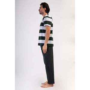 CEPLI ERKEK P.SUPREM O YAKA KISA KOL PIJAMA TAKIM - GRAY MELANGE - GRAY MELANGE - Product Image 2