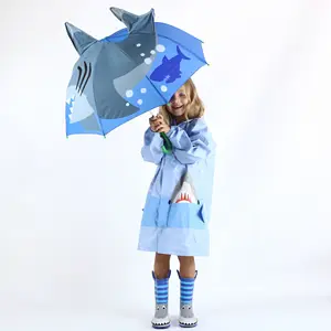 बच्चों के रेनकोट छाता जूते बच्चों छाता और रेनकोट फैशन बारिश उत्पादों सेट