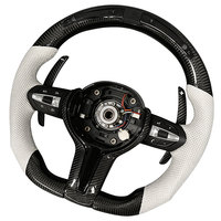 Volant automobile en fibre de carbone véritable avec LED pour BMW E46, F10, F30, E60, F15, F90, F80, G20, G30, M3, M4, M5, X5