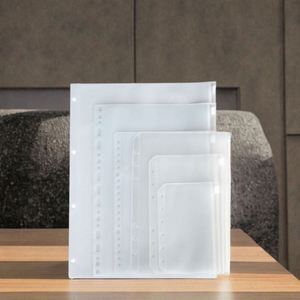 A5/A6/A7 Frosted PVC Zip Lock Planner Pocket File Holder 6 Rings Clear <b>Envelope</b> A6 Binder Insert Cash Loose-leaf Gift - Product Image 3