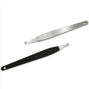 Stainless Steel Cuticle Fork <b>U</b> Shaped Single Headed Exfoliating <b>Nail</b> Care Tool For Home Use - Product Image 5