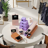 Cajas de papel de cartón reciclado de gama alta respetuosas con el medio ambiente personalizadas directas de fábrica, embalaje de regalo de joyería deslizante al por mayor