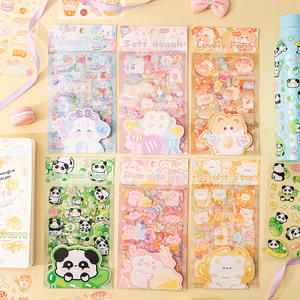 6 pièces/paquet mignon <span class=keywords><strong>paradis</strong></span> mignon dessin animé manuel autocollants <span class=keywords><strong>sens</strong></span> avancé manuel autocollants - Product Image 2