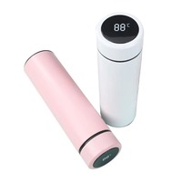 Nouveau 2026 – Bouteille isotherme de voyage intelligente 500 ml en acier inoxydable à double paroi, avec affichage LED de température, écologique, anti-fuite, personnalisable