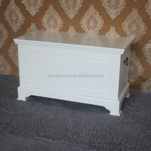 Coffre à jouets en bois pliable <span class=keywords><strong>rose</strong></span> pâle/blanc vintage pour l'école et l'hôtel de stockage à domicile pour enfants - Product Image 4