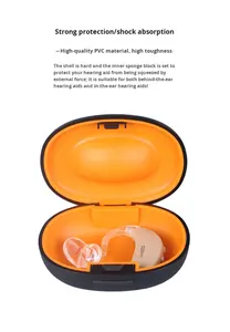 กล่องเก็บของแบบพกพา ABS กันกระแทก สำหรับเครื่องช่วยฟังแบบฝังในหูและแบบคล้องหู ขายส่ง - Product Image 5