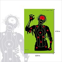 Cibles de tir en papier amusantes, vert fluorescent vif, cibles de tir zombie, grandes cibles squelette en papier pour l'entraînement en extérieur