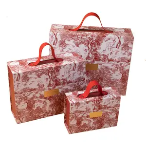 Vazio Chocolate Deluxe Square Gift Boxes Box Wrap com alças