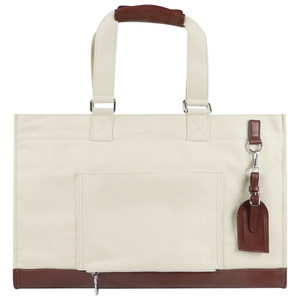 Customizable <b>Large</b> Capacity Women's PU Leather <b>Canvas</b> Tote <b>Bag</b> for Outdoor Shopping Factory Wholesale with Logo Available - Product Image 3