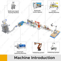 Ligne automatique de machine d'emballage de boîte de carton de sachet de mayonnaise de sauce au chocolat de sauce à salade verticale à plusieurs voies