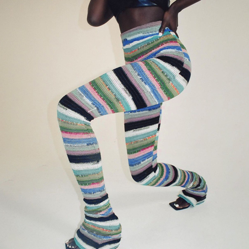 Fall Fashion Colorful Knitted Leggings 