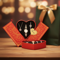 2026 Neues Armband-Halsketten-Uhren-Set in Herzförmiger Geschenkbox für Frauen Muttertag Damen-Schmuck Geschenkset